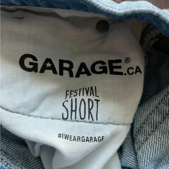 Garage Denim Festival Shorts with Aztec Print Womens 7 - Picture 7 of 11